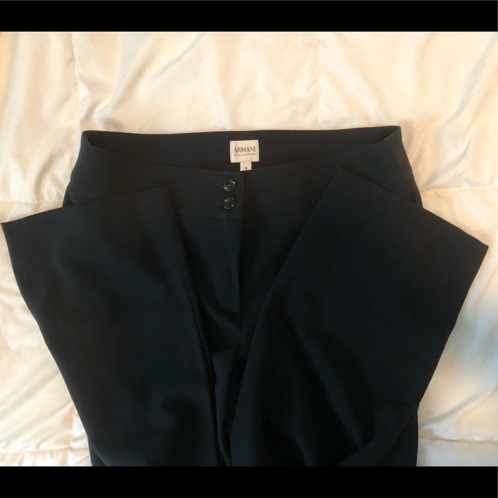 Armani Collezioni Black Slacks